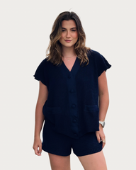 Conjunto Ícone Azul Marinho