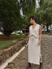 Conjunto Âmbar Bege